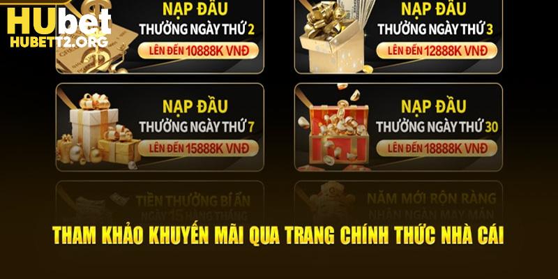 Tham khảo khuyến mãi qua trang chính thức nhà cái